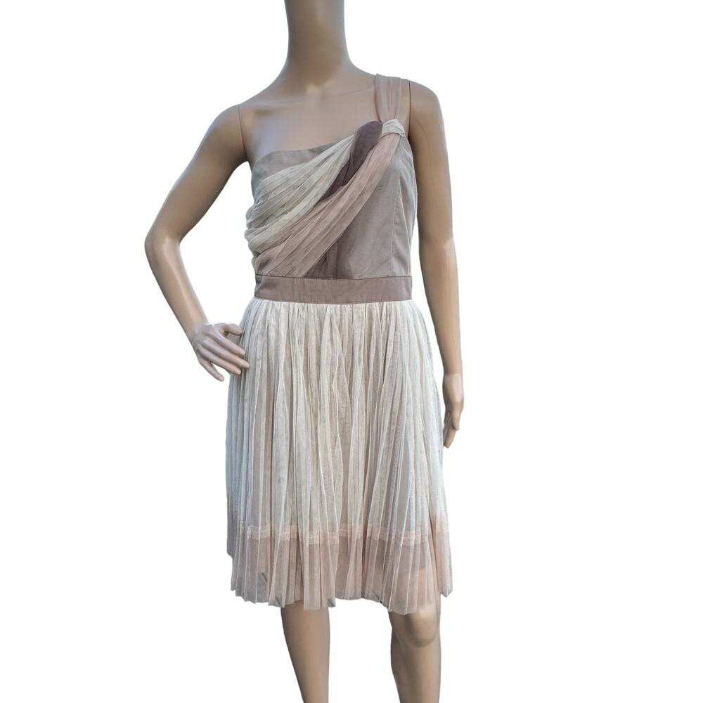 Anthropologie Ryu Tan One Shoulder Mesh Tulle Dress L Fairycore Romantic